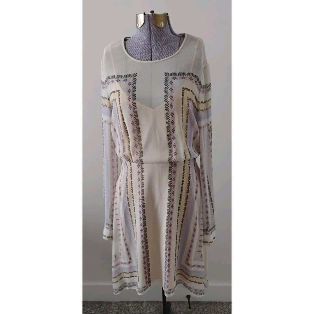 Y2K BCBG Maxazaria Slip Dress Occasion Fairy Hi Low Hem Pastel Elegant Sz S VGC